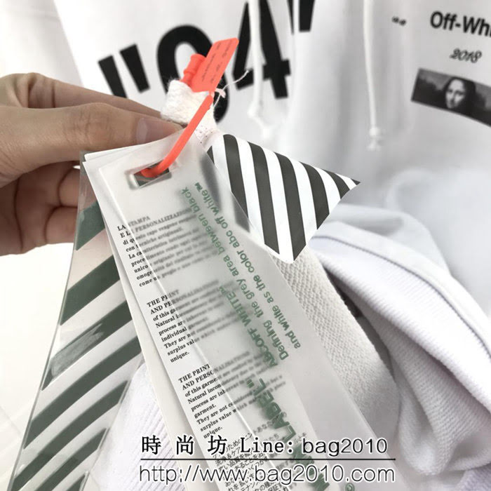 OFF Whitefor all系列 03支線 純棉帽衫 情侶款 ydi1269
